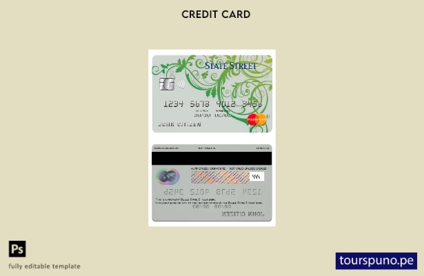 lista para imprimir plantilla de mastercard del banco State Street de Belice